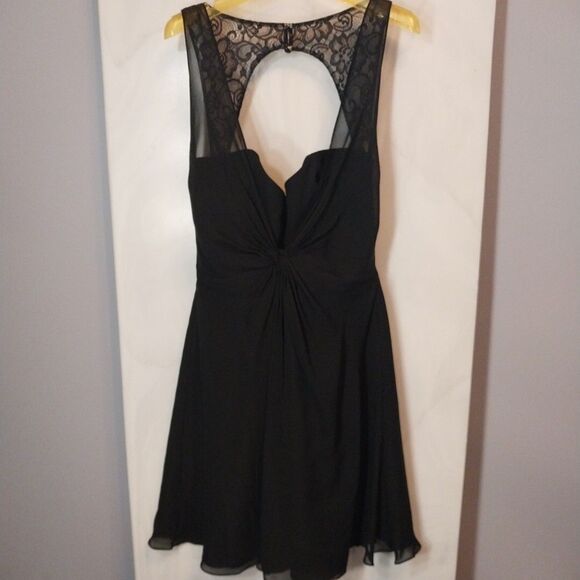 Whimsigoth Dress 10 Dark Romantic Fairy Witchy Floral Lace Lined Open Back Flowy - Picture 1 of 11